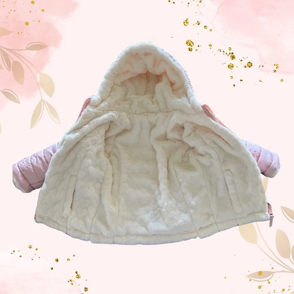 NEVER WORN*‎ Falls Creek 18M Pink and Cream Puffer Jacket